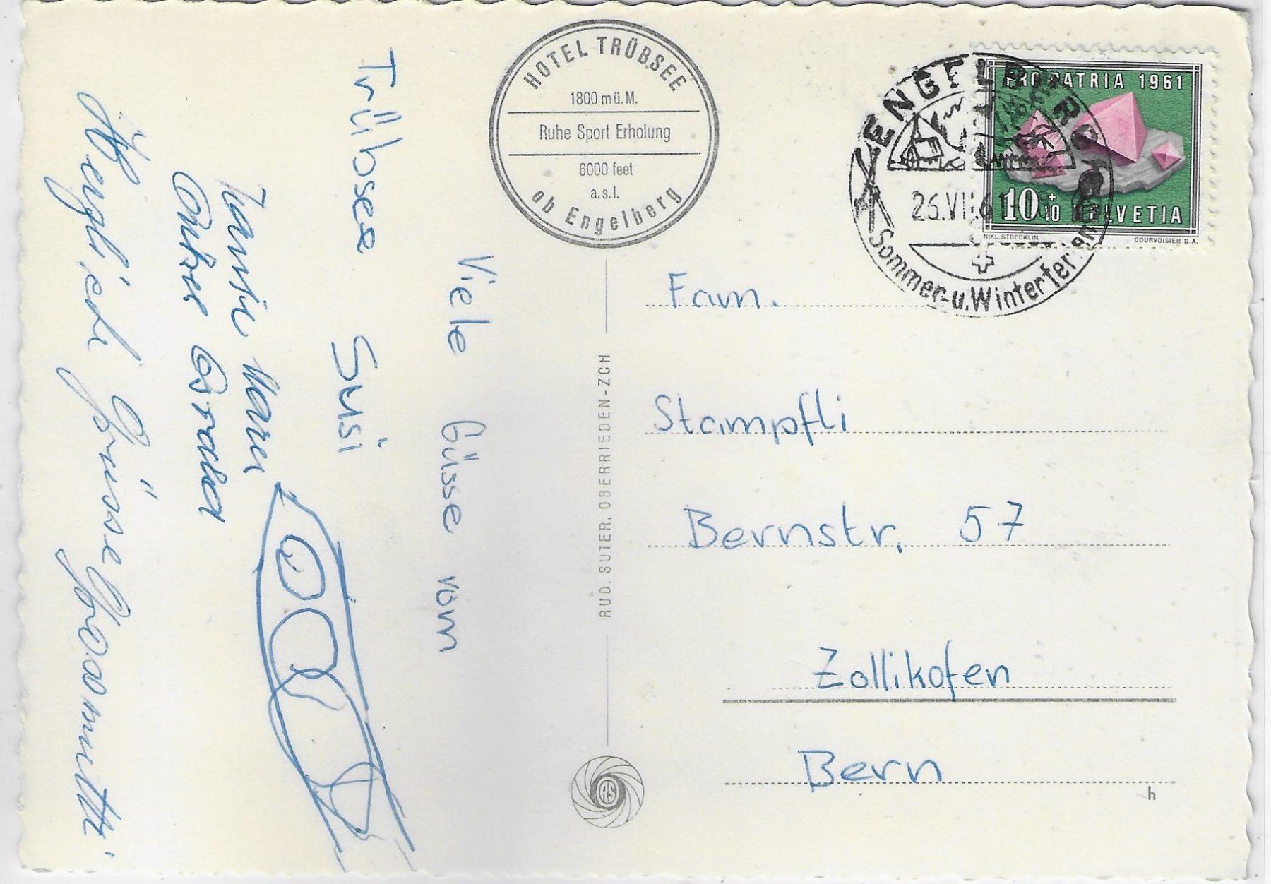 Cartoline postali: Am Trübsee ob Engelberg – Usato da Ettingen venduto da Kartenplanet 1