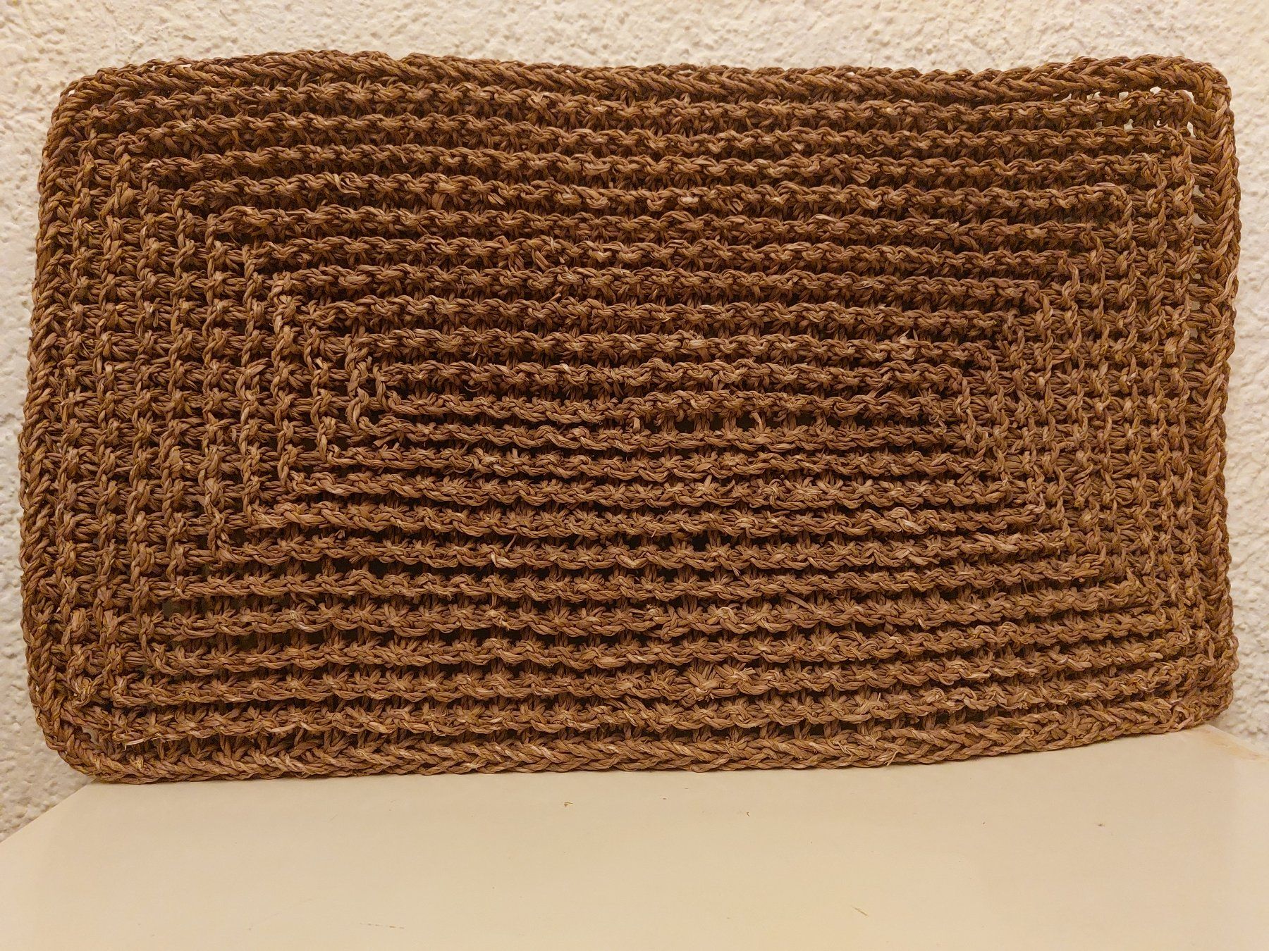 Tappeti: Boho rustikaler Teppich, Fussmatte Waffelgewebe, Naturfaser – Usato da Horgen venduto da Angel0010