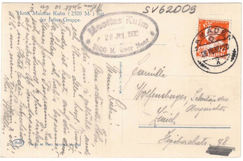 Cartoline postali: St. Moritz - Standseilbahn Muottas Muragl Bergstation – Usato da Binningen venduto da Mountainrider 1
