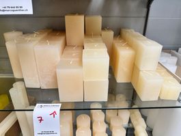 007 Posten Raureif Kerzen off white aus Liquidation