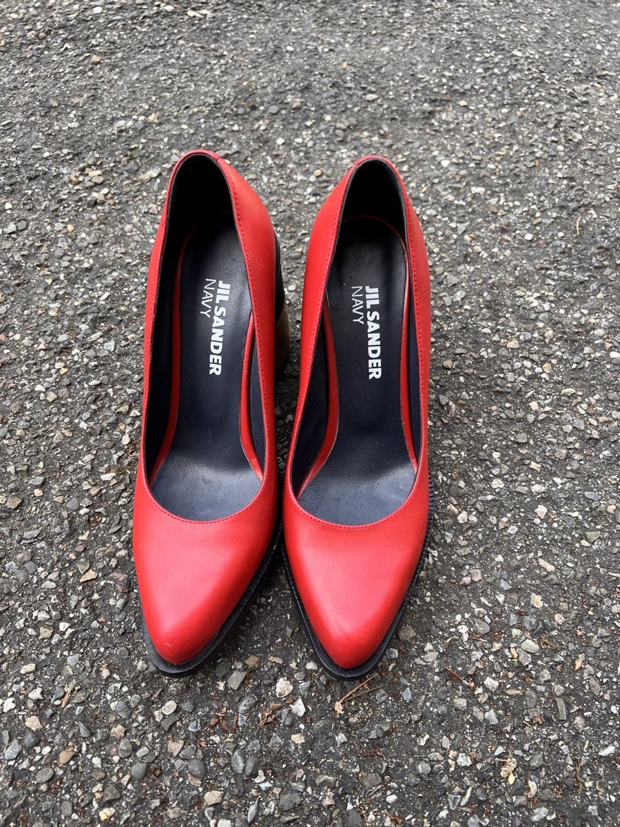 Jil Sander Scarpe da donna: Pumps Jil Sander, Gr. 37, rot schwarz  – Usato da Solothurn venduto da Brini06 1