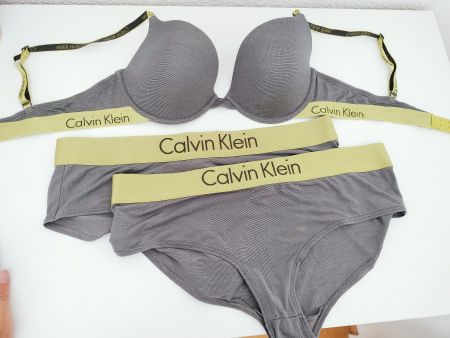 Calvin Klein Damen Nachtwäsche Set grau