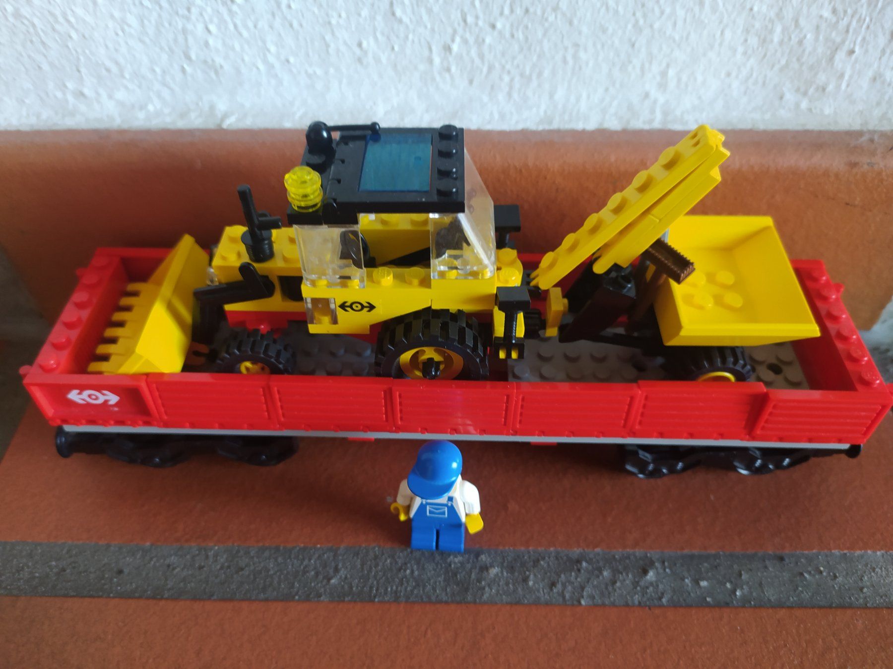 Lego Giocattoli: 4543 Railroad Tractor Flatbed – Usato da Bremgarten AG venduto da redstar69