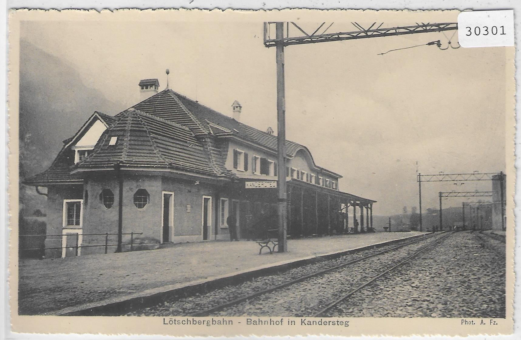 Cartoline postali: Lötschbergbahn - Bahnhof in Kandersteg – Usato da Ettingen venduto da Kartenplanet