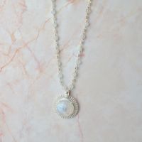 Rosenkranzkette Mondstein mit Anhänger (683.AH428MO)