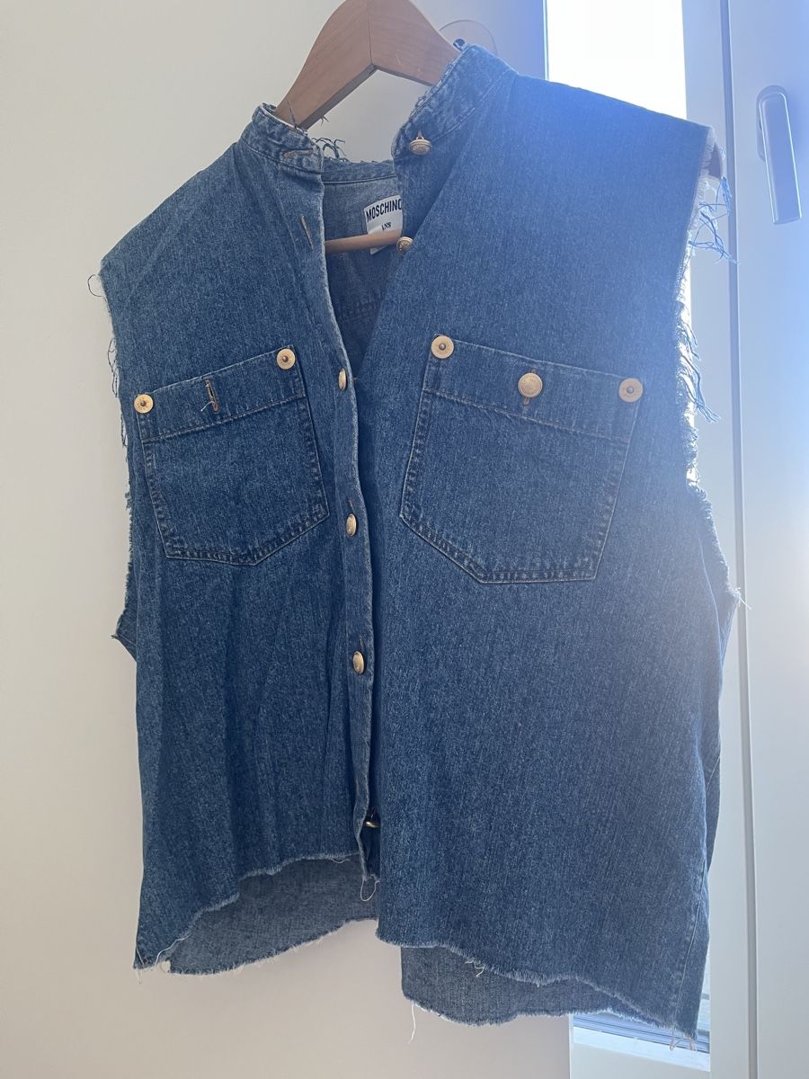 Moschino Gilet & Giacche senza maniche: Moschino Vintage Jeans Veste – Usato da Basel venduto da Philomee