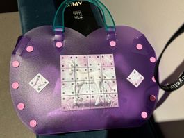 Coole Handtasche, Einhorn, Glitzer, lila