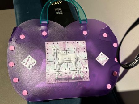Coole Handtasche, Einhorn, Glitzer, lila