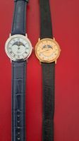 2 Armbanduhren Mondphase Swiss Made Lederarmband. Konvult