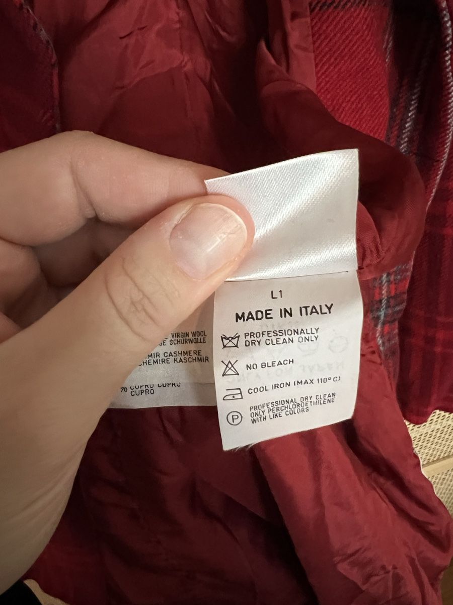 Max Mara Completi & Tailleur: Woll & Kaschmir Blazer, Rot kariert – Usato da Luzern venduto da closettheory 2