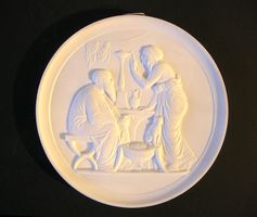 RELIEF WANDPLAKETTE « DER WINTER ». ROYAL COPENHAGEN, 70ER.