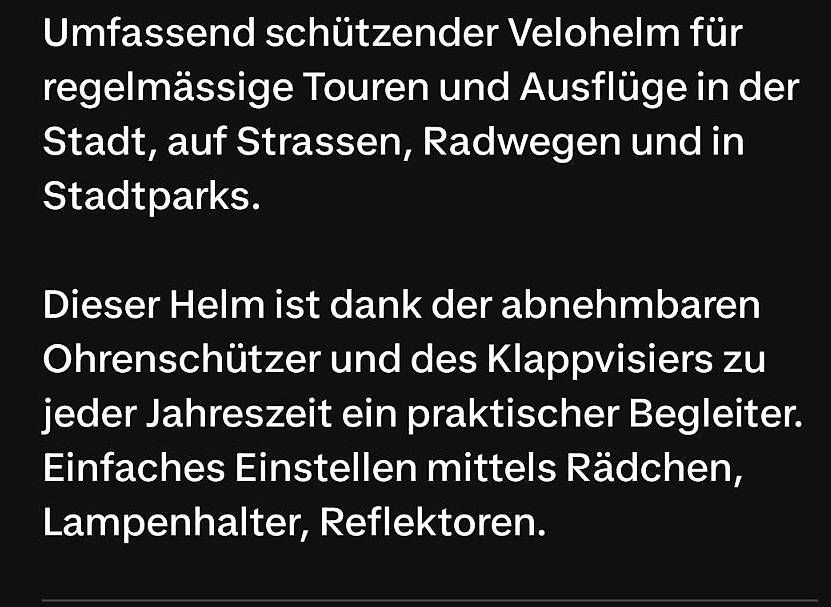 Caschi: Velohelm mit Visier Gr. L – Usato da Wallisellen venduto da ist_yj9n 1