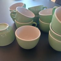 13 Rössler Kaffeetassen grün