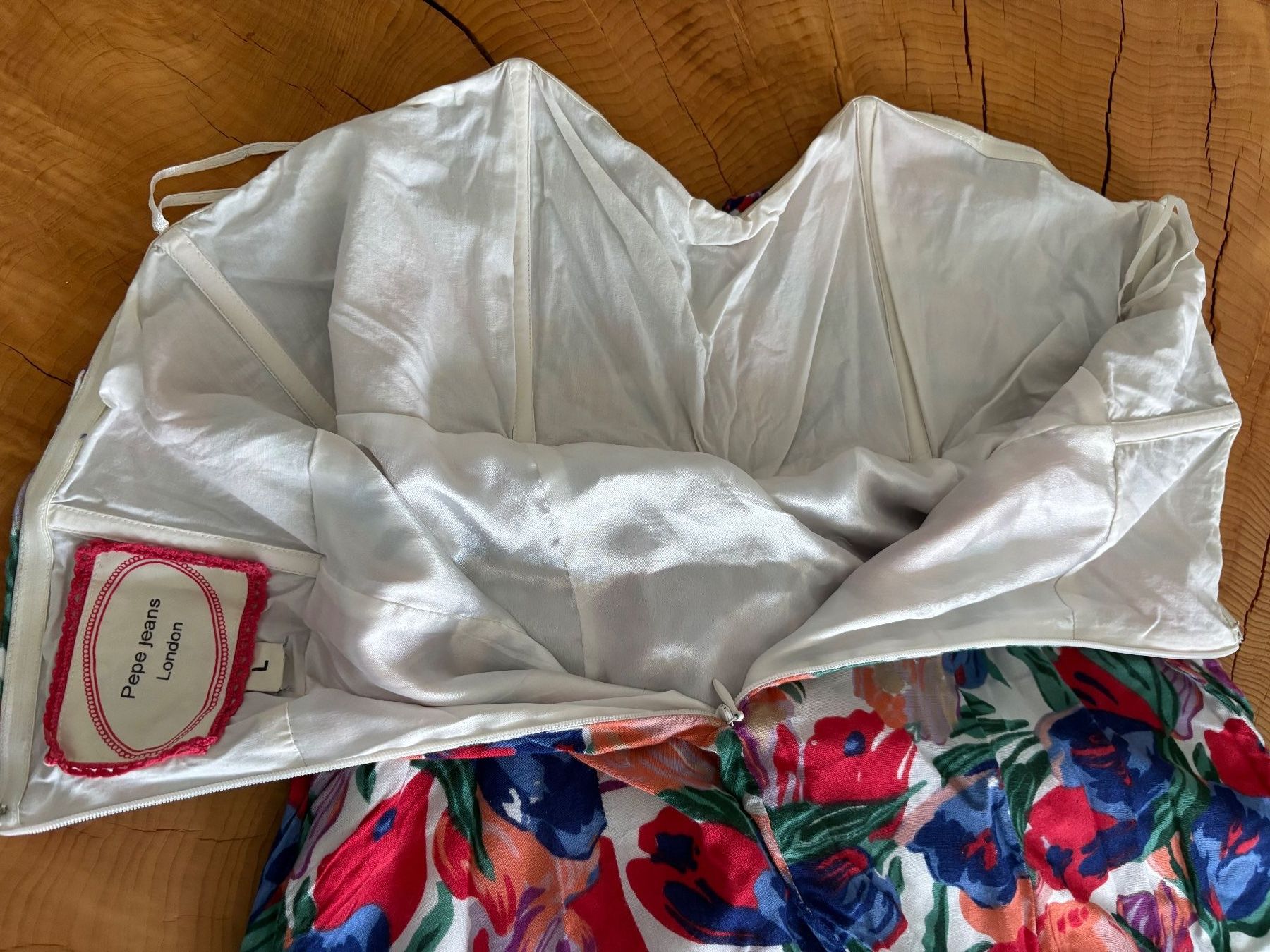 Pepe Jeans Kleider: Robe bustier fleurs PEPE JEANS | Bustierkleid Perlen Gr. L – Gebraucht aus Zürich von AnnaSa 8