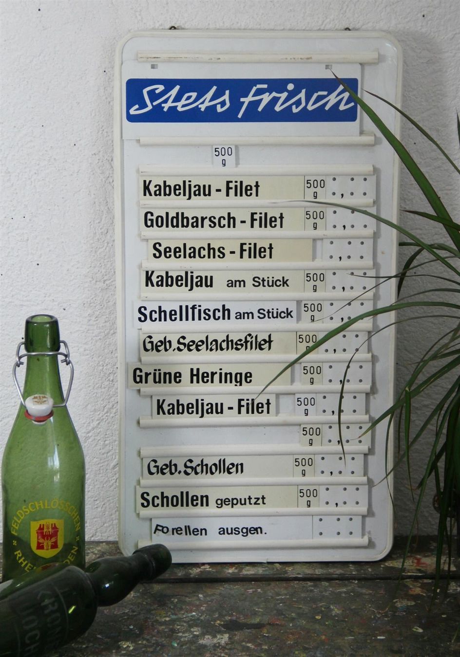 Insegne: Preisschild "Fisch" 75 x 50 cm – Usato da Birrwil venduto da brandschatz_birrwil 5
