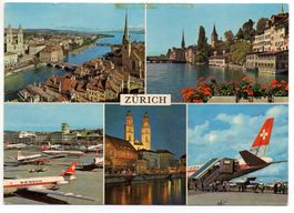 3 x AK ZÜRICH Flugzeug Swissair