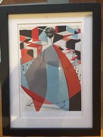 Tableau design contemporain encadré  30 x 40 cm