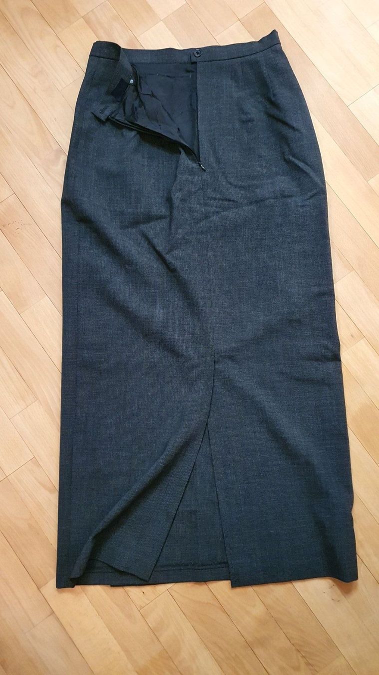 Gonne: Eleganter vintage maxirock, Gr. 38, grau – Usato da Wald ZH venduto da CapLux 5