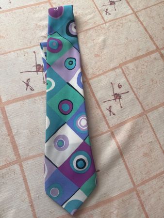 Krawatte Creative Company bunt geometrisch gebraucht