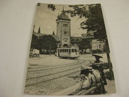 AK Zürich Landesmuseum mit Tram