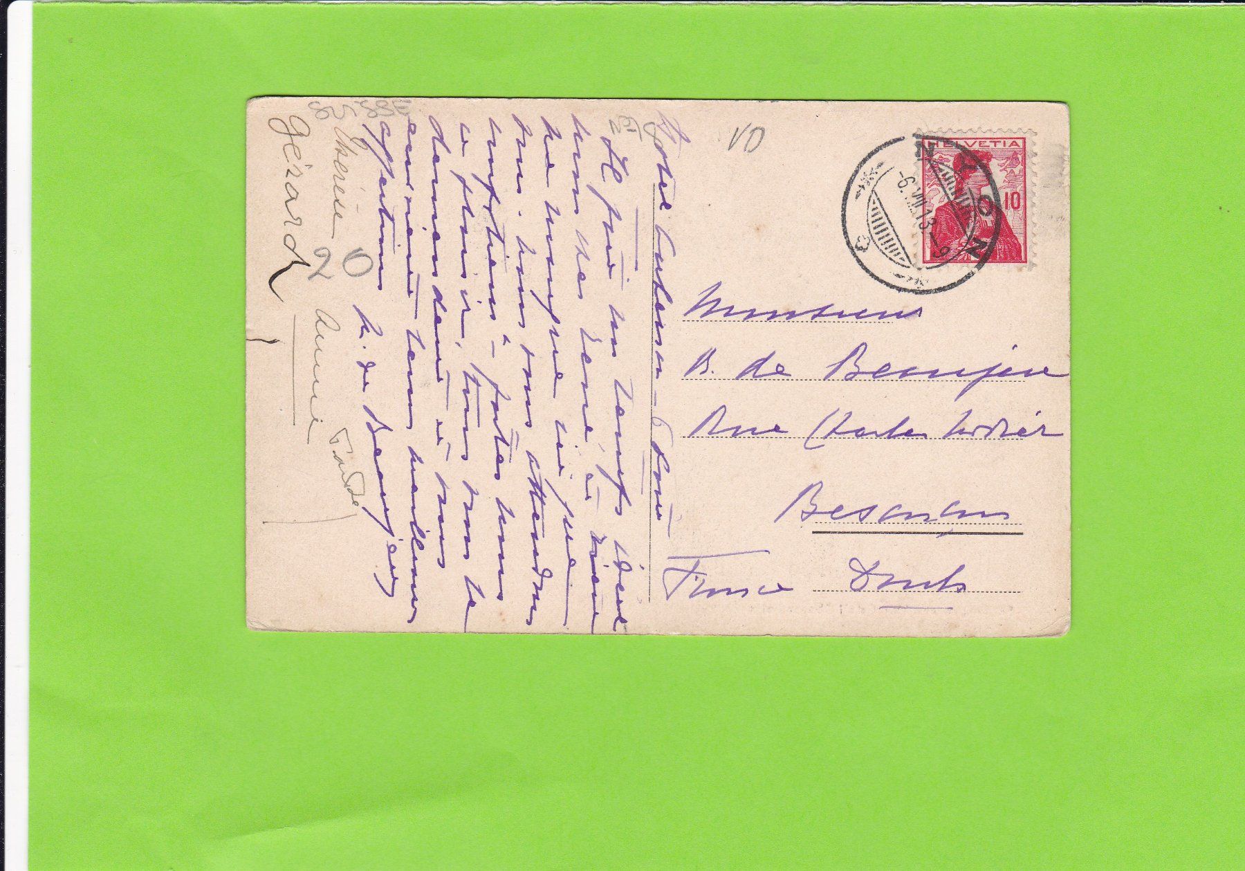 Cartoline postali: St. Cergue – Usato da St. Peterzell venduto da neckertal 1