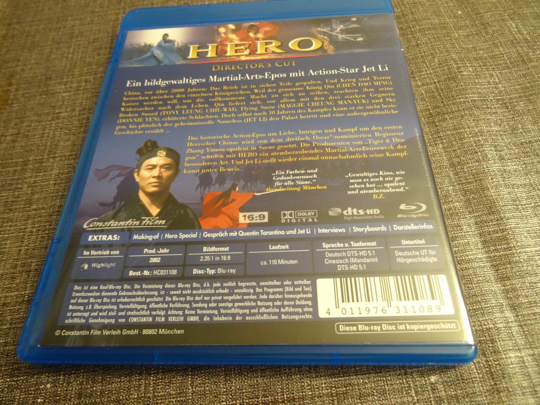 Tutti i DVDs: Blu-ray Hero Director's Cut – Usato da Olten venduto da Disc-Verkauf 2