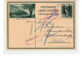 Ganzsache Postkarte PK 125 - Glion s. Montreux Taxe !!!