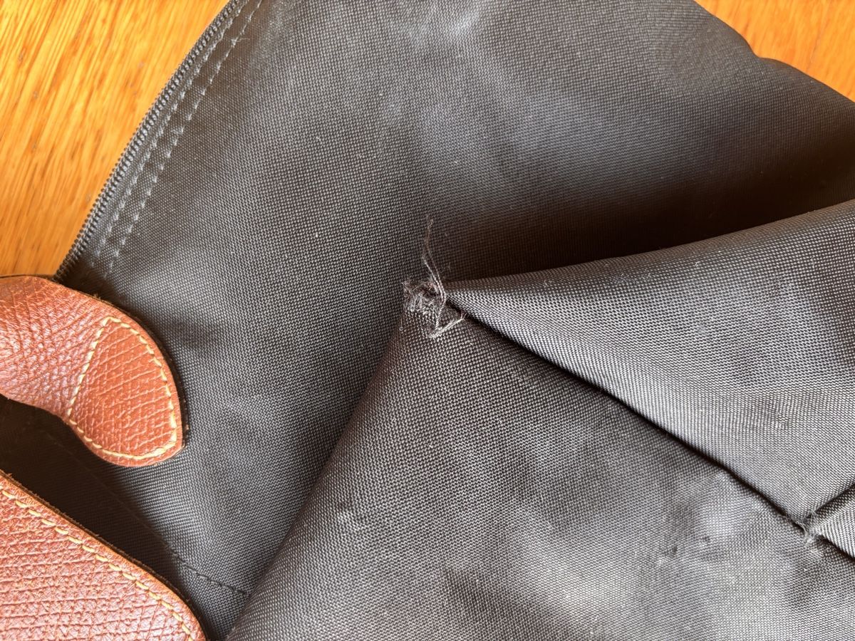 Longchamp Borse: Longchamp Le Pliage shoulder bag black leather, used – Usato da Zürich venduto da val_vbn2 7