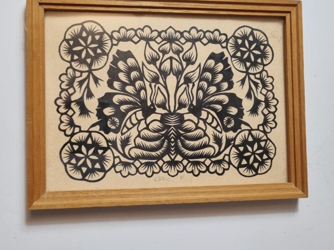 Grafiken & Lithographien: Scherenschnitt signiert, Schmetterlinge – Gebraucht aus Grenchen von swiss.antiques 3