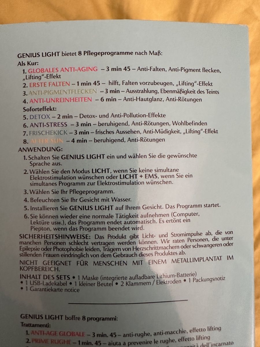Gesichtspflege: Talika Genius Light & Electro-Stimulaton – Neu (gemäss Beschreibung) aus St-Prex von boutique2505 3