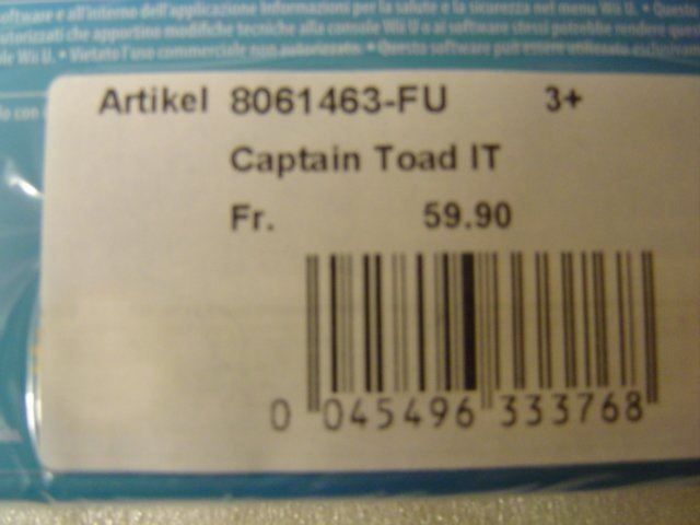 Nintendo Giochi: Captain Toad - Wii U Nintendo - 100% NEW – Nuovo e nell'imballaggio originale da Pambio Noranco venduto da Pol69 1