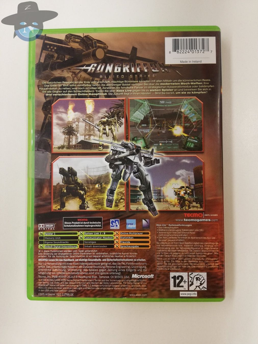 Microsoft Giochi: Gungriffon Allied Strike / Xbox OG Classic – Usato da St. Gallen venduto da zorro_dc 1