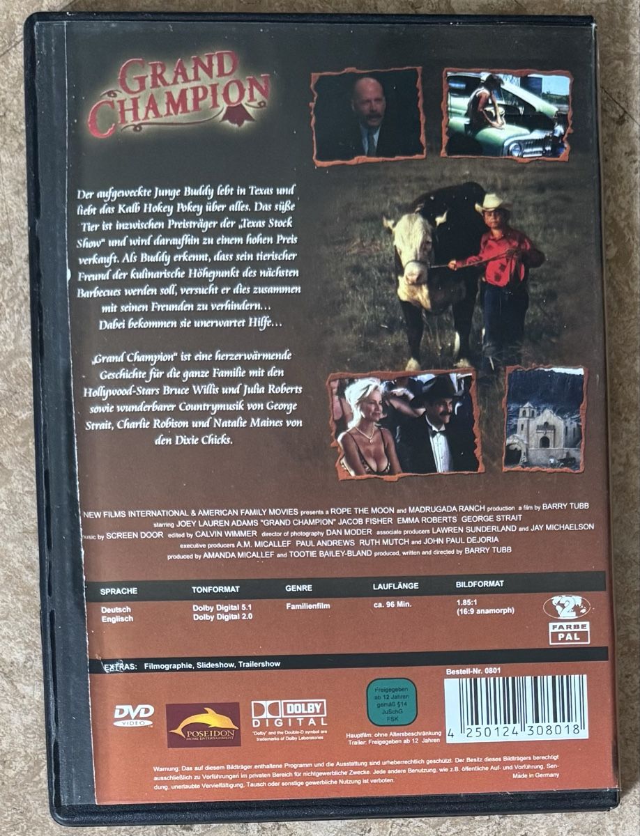 Tutti i DVDs: GRAND CHAMPION – Nuovo (secondo la descrizione) da Dietikon venduto da AndreaSch01 1