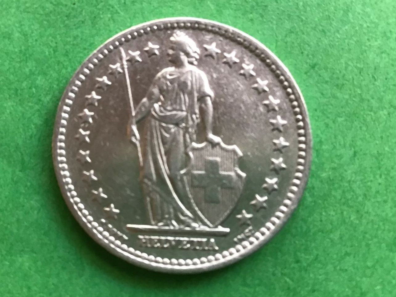 Bague Pièce De Monnaie 2 Francs Suisse En Argent - Anneau Simple, Neuf Avec étiquettes