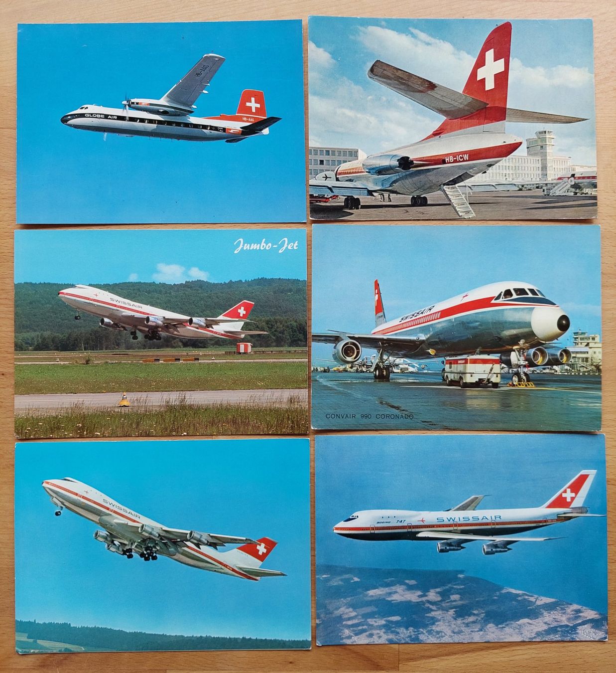 Cartoline postali: 6 Ansichtskarten Swissair Globe Air – Usato da Obfelden venduto da Foto_Bild_Kunst_Buch