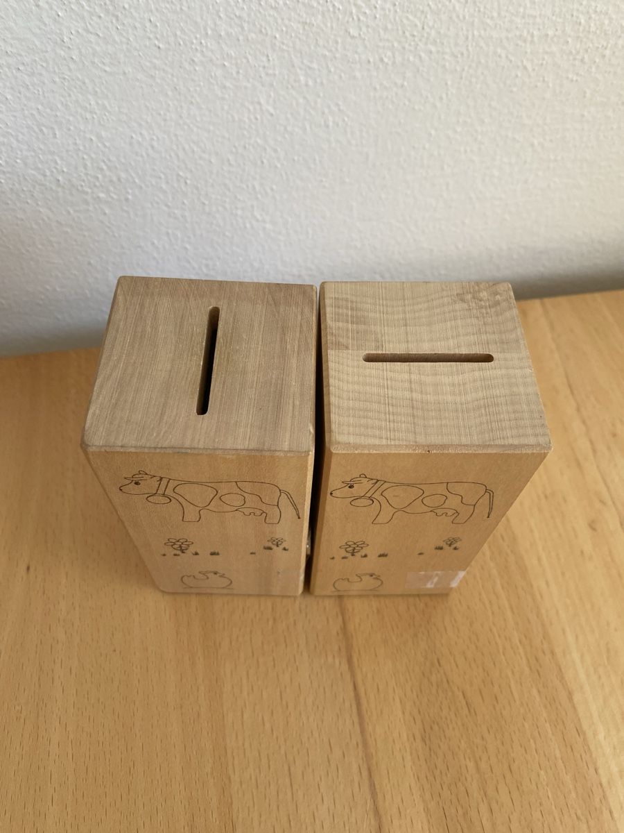 Spardosen: 2 Spardosen/Sparkassen aus Holz – Gebraucht aus Schwarzenburg von Michellu 4