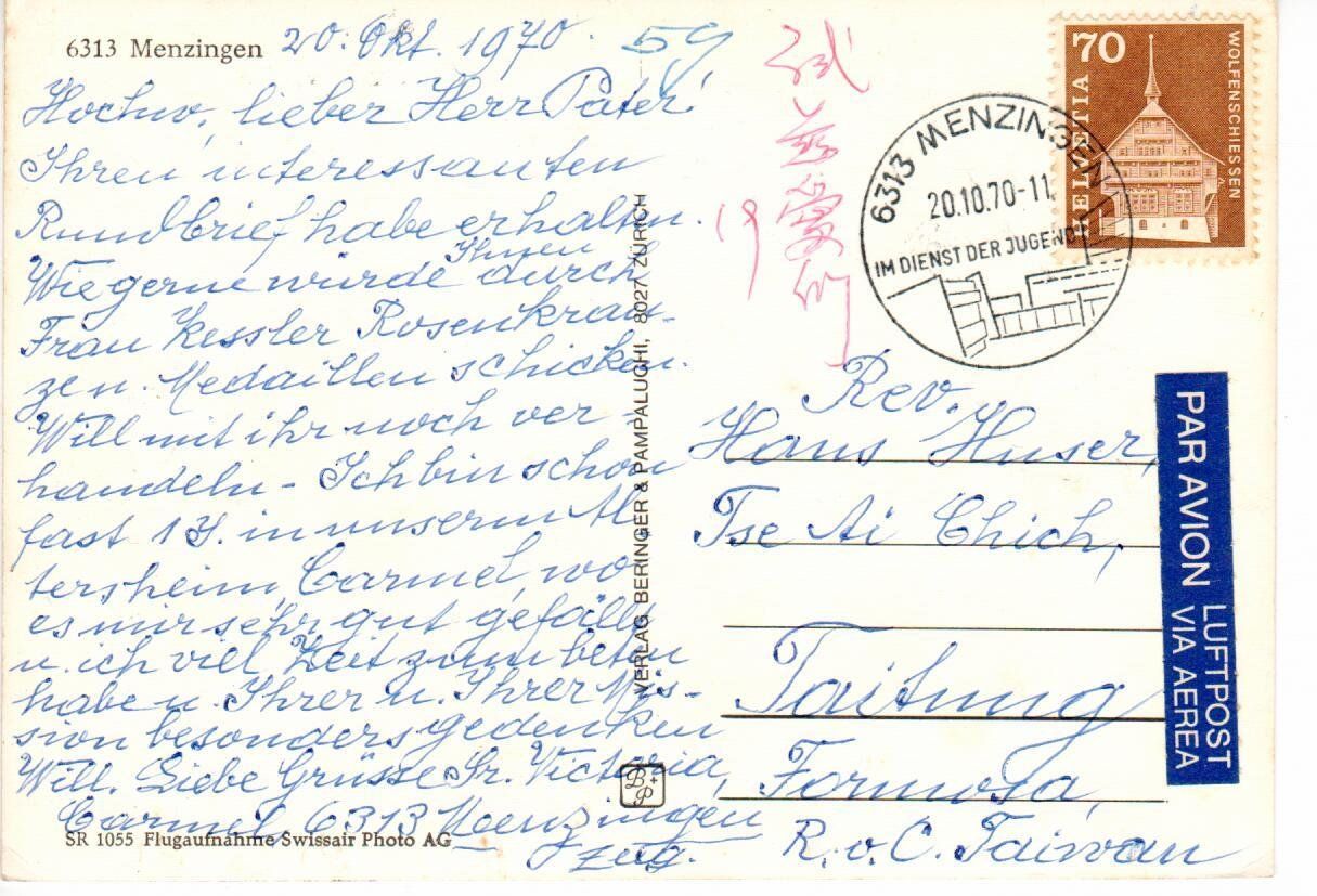 Cartoline postali: Menzingen – Usato da Wolhusen venduto da Curver9 1