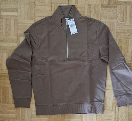Pullover mit Reissverschluss von Mango M braun neu