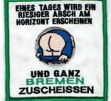 Lustiger Aufnäher "Arsch" - Bremen, witzig & neu!
