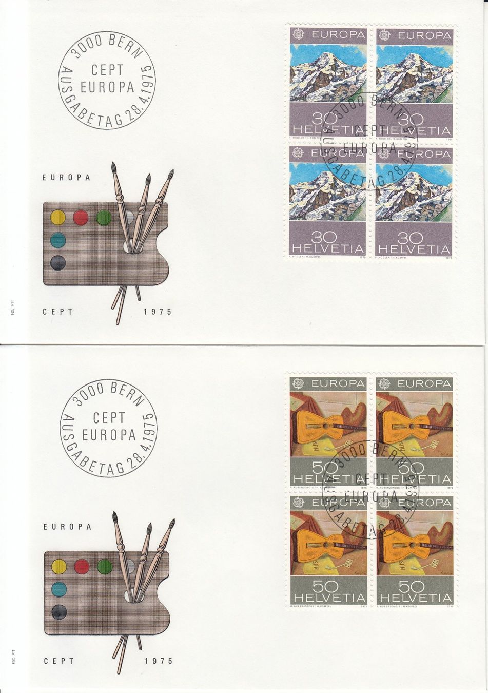 Tutti i francobolli: SBK 565 - 567 im 4er-Block FDC – Usato da Bürglen TG venduto da StampGraf 1