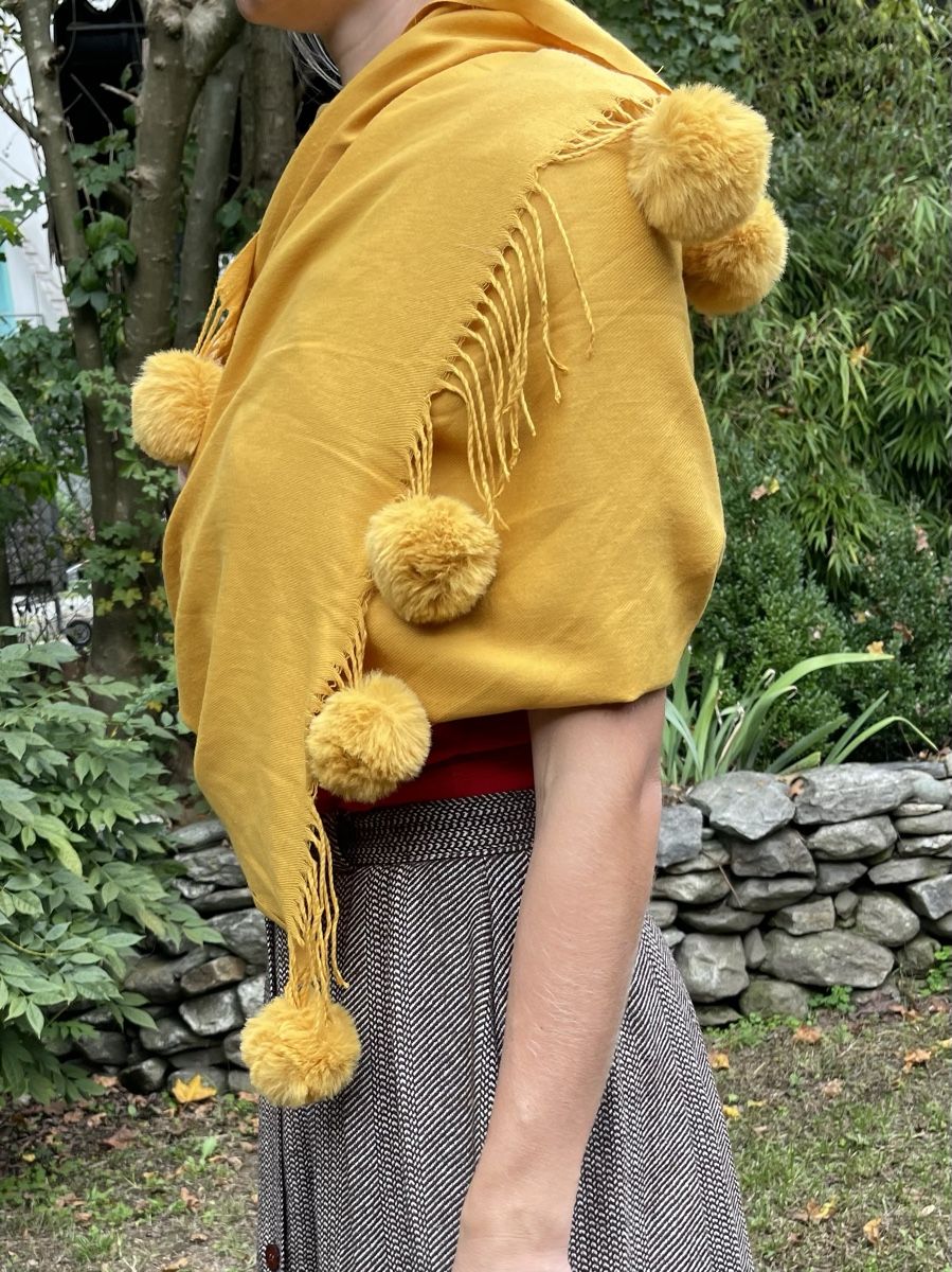 Foulard & Sciarpe: Sciarpa Poncho color senape -chic e elegante per invern – Nuovo (secondo la descrizione) da Gordevio venduto da LanaZimm 3