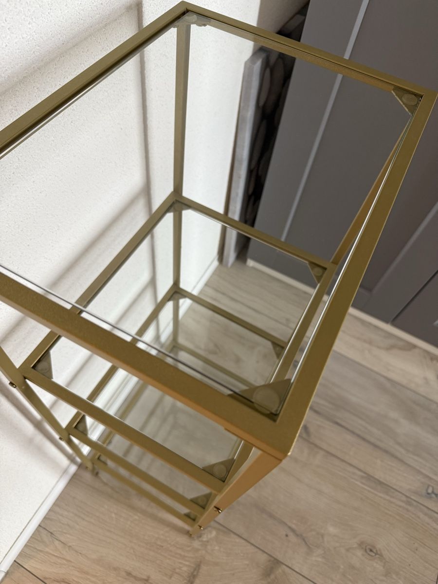 Regale: Vasagle Luis X: Gold Regal mit Glasböden – Gebraucht aus Seon von arb_fb9f 3