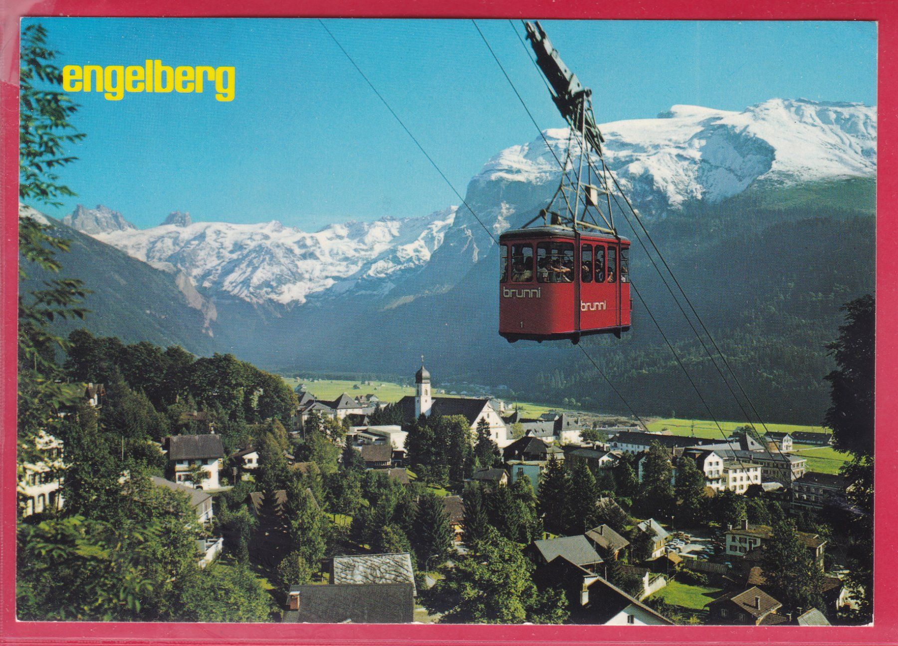 Cartoline postali: ENGELBERG - LUFTSEILBAHN BRUNI, 17.7.1985 – Usato da Oberrieden venduto da Gebirgsstelze