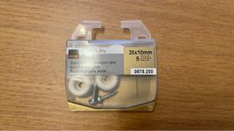 4 Stk. Coop Gummipuffer Schrauben, weiss, 20x10mm, Neu!