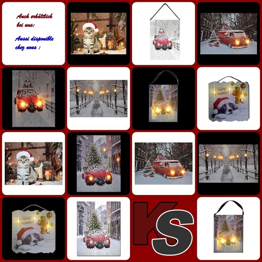 Posters & Illustrations: LED Bild 40 x 40 cm - XMAS Hund – Neuf avec emballage d'origine à Wettingen par Swala 4