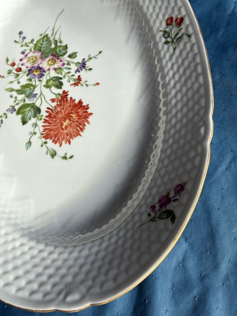 Servierplatten: Bing + Gröndahl antike Servierplatte oval – Gebraucht aus Dornach von Rosengarten 5