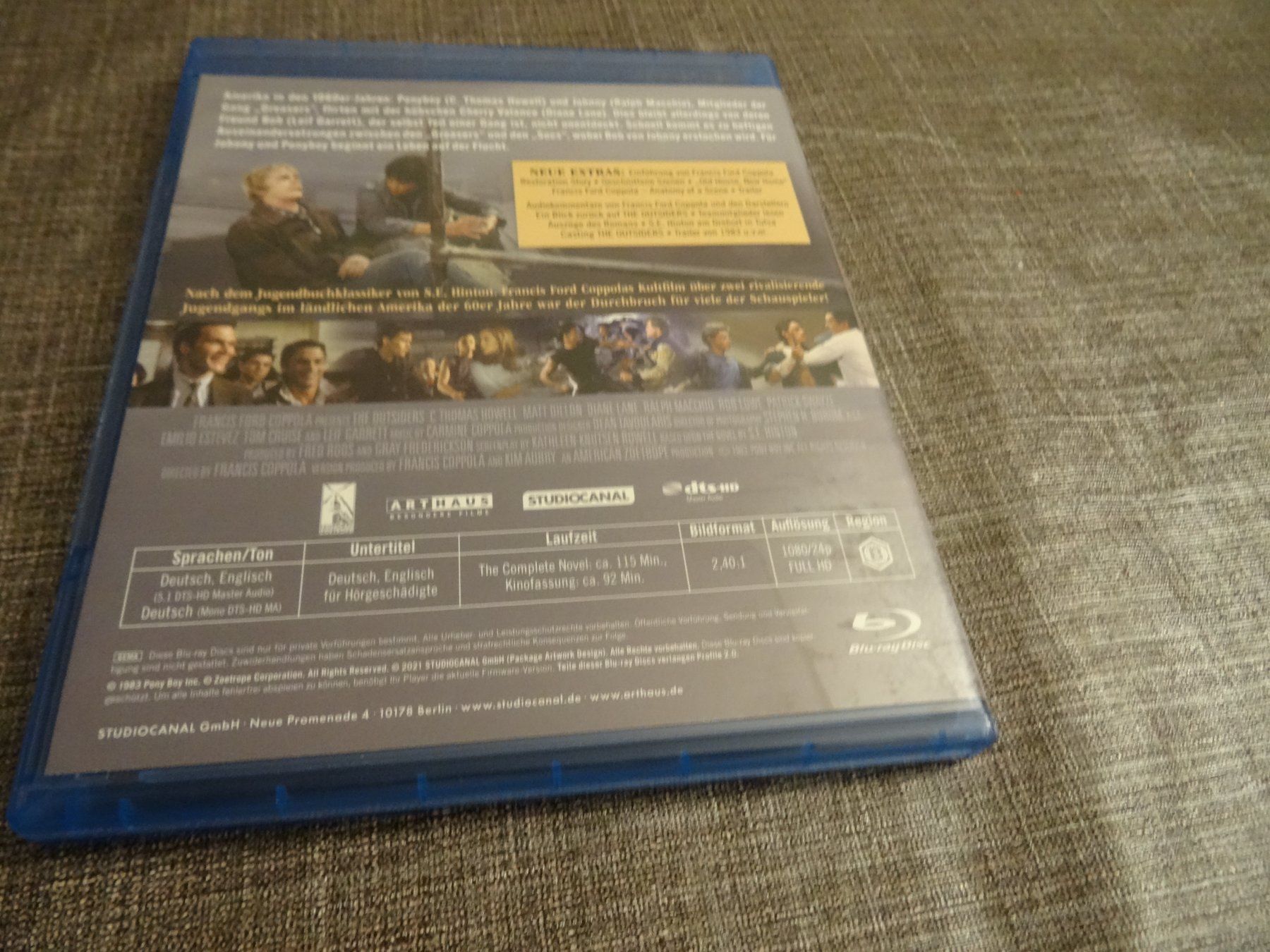 Tutti i DVDs: Blu-ray The Outsiders The Complete Novel 2 Discs – Usato da Olten venduto da Disc-Verkauf 2