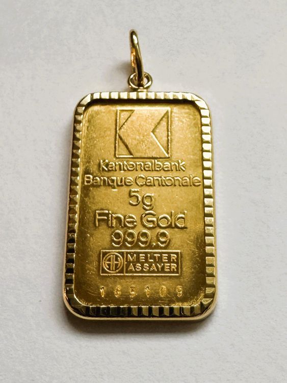 Goldanhänger 5g Feingold 999.9 K Swiss Kantonalbank Anlag... 1