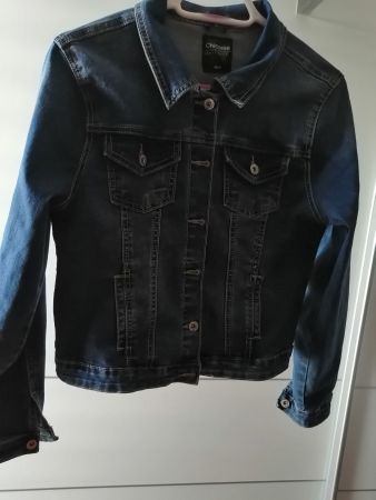 Lässige Damen Jeans Jacke dunkelblau Gr. M