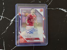 2025-26 Topps Chrome Bundesliga Paul Nebel Purple Wave 04/75